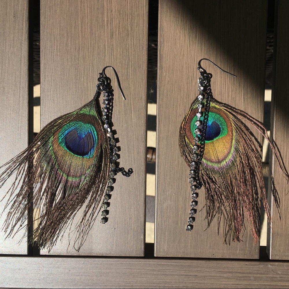 Peacock Feather Earrings